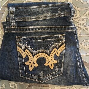 Women's Embellished Miss Me Blue Jeans